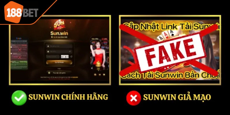 Nhận biết tránh bị lừa Sunwin giả
